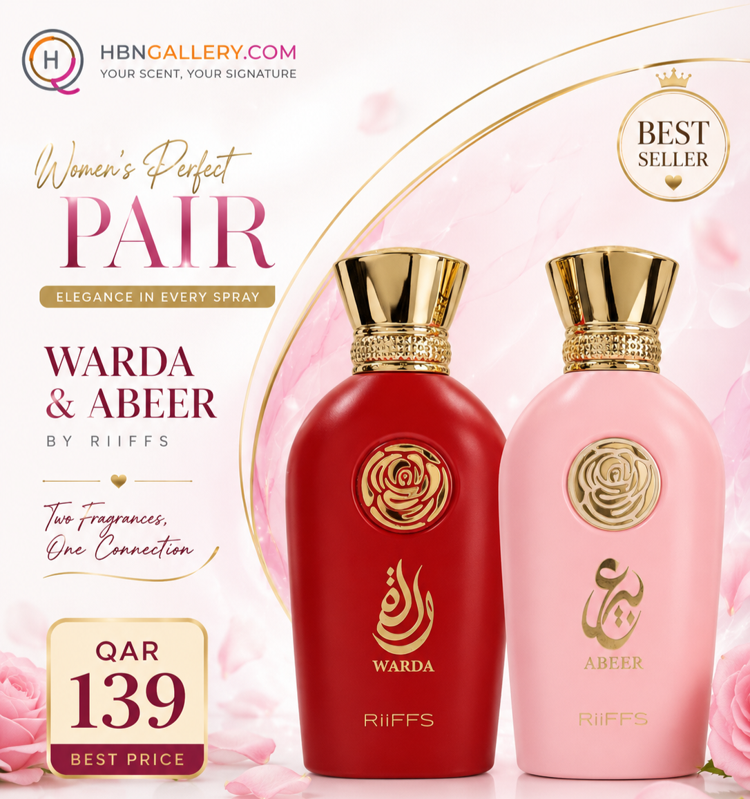 Warda Riiffs and Abeer Riifs women pair perfumes