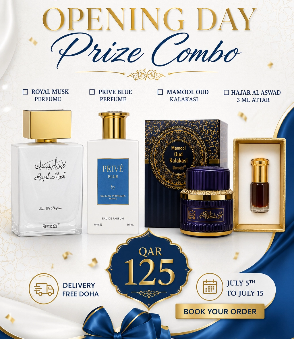 Opening day combo 2 perfume+ Bakhoor+ Attar