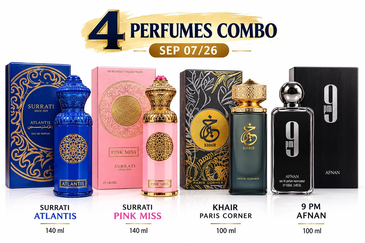 4 perfumes combo sep 07/26